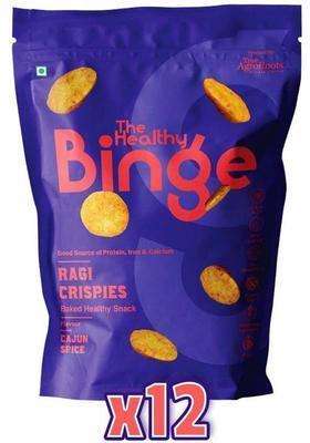The Healthy Binge Ragi Crispies- Cajun Spice Chips (12 X 40 G)