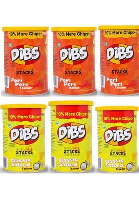 Dibs Potato Chips Combo Pack Classic Salted And Peri Flv. (270 G)