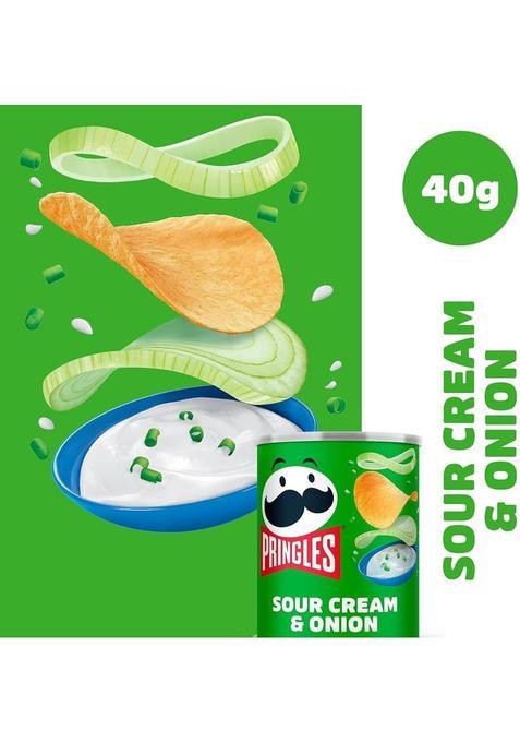 Pringles Sour Cream & Onion Flavor Potato Crisps (Imported From Usa) Chips (40 G)