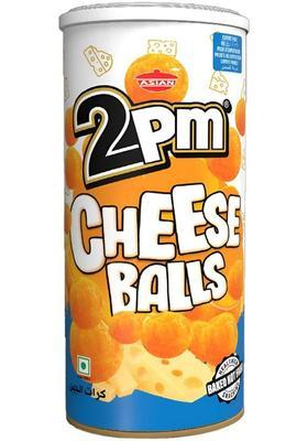 2Pm - Cheese Ball Can-Cheesy & Baked Crispy Balls-Ready To Eat -125 Gm-Pack Of 1 Chips (125 G)
