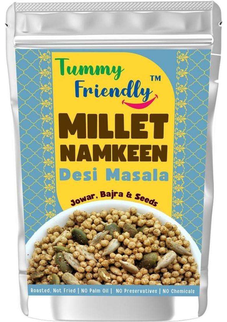 Tummyfriendly Foods Millet Namkeen Mixture. Healthy Roasted Snacks-2, 70G Each Puffcorn (2 X 70 G) - Indya