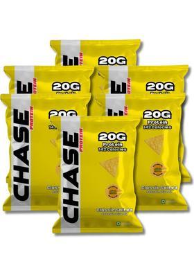 Chase Protein High & Fiber Low Calorie Classic Salted 20G Crispy Not Fried Baked Chips (6 X 37 G)