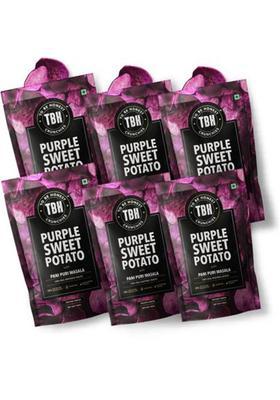 To Be Honest Vegetable Chips|Purple Sweet Potato With Pani Puri Masala|Low Fat|50% Less Oil Chips (6 X 75 G)