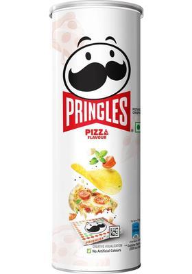Pringles Potato Chips Pizza Flavor, Crispy Snack For Movie & Game Nights, On-The-Go (102 G)