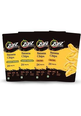 Zapz Chaat Masala Chips & Banana Salted (4 X 90 G)