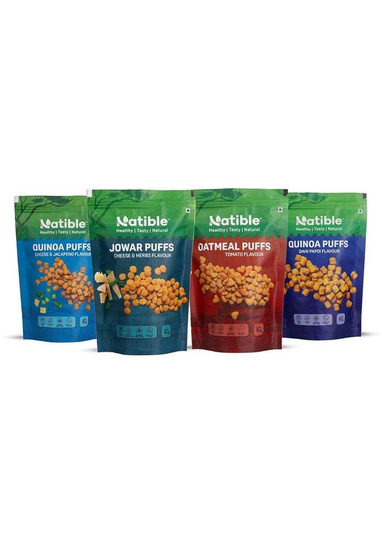 Eatup Healthy Vegetable Chips Combo|Chickpea Snacks|Okra|Sweet Potato Chips|Pack Of-3 (3 X 66.67 G) - Indya