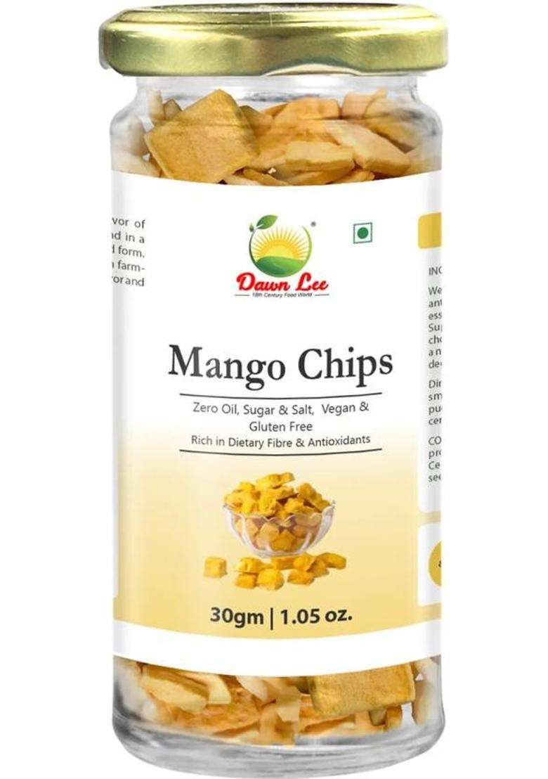 Dawn Lee Mango Snacks | Natural Freeze-Dried Aam Fruit Thin Crunchy Crispy Healthy Chips (30 G) - Indya