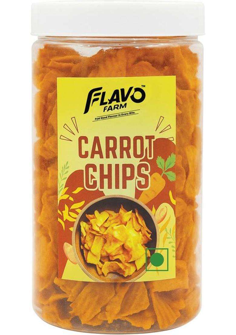 Flavofarm Crispy Roasted Carrot Chips Masala Flavour (150 G) - Indya