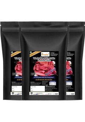 Regulus Whole Wheat Beetroot Chips| Roasted|90Gx3|Real Chip|Protein Snack Chips (3 X 90 G)