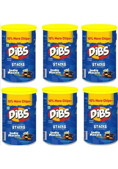 Dibs Potato Crisps On The Go Adventure Indie Masala Chips (Pack Of 6) (6 X 0.05 G)