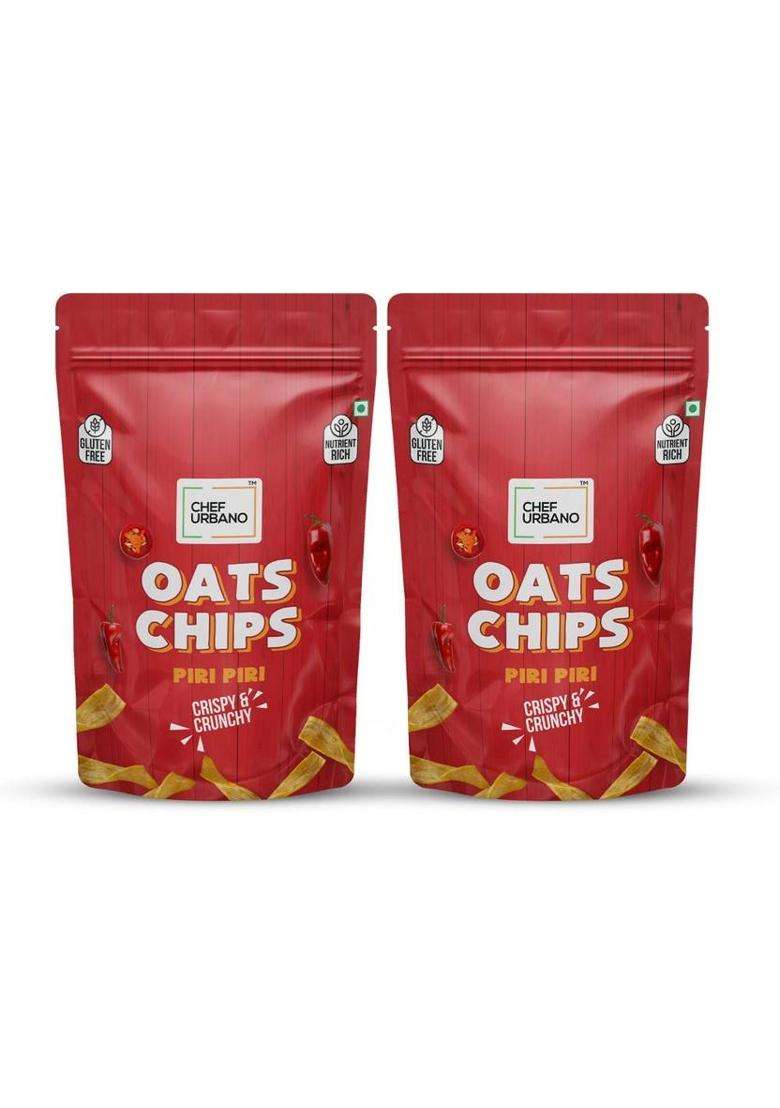 Chef Urbano Oats Chips Piri 85G Pack Of 2 (2 X 85 G) - Indya