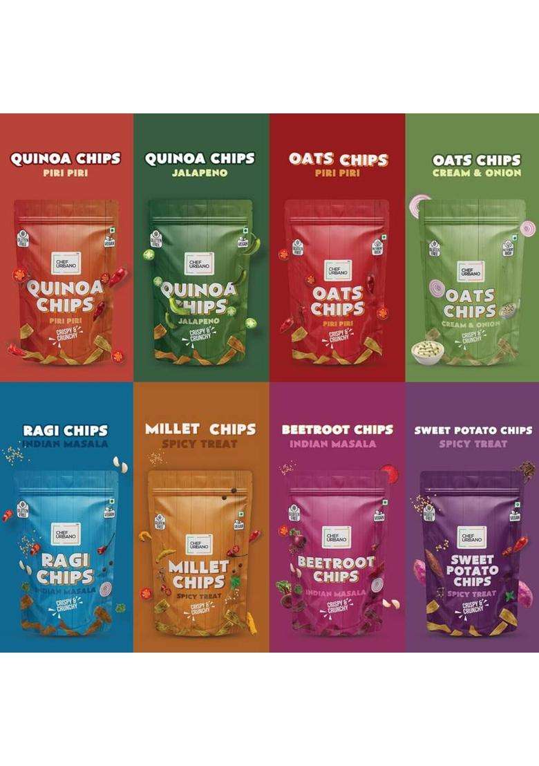 Chef Urbano Oats Chips Piri 85G Pack Of 2 (2 X 85 G) - Indya