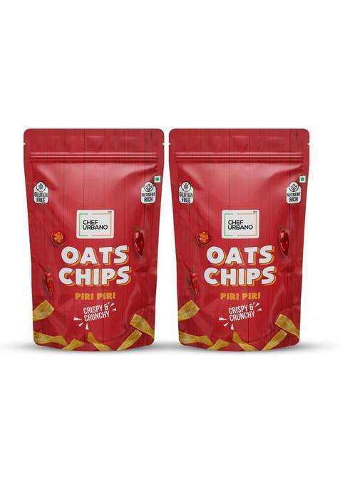 Chef Urbano Oats Chips Piri 85G Pack Of 2 (2 X 85 G)