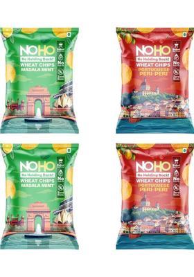 Noho Wheat Chips | Masala Mint, Peri Healthy Baked, Not Fried| No Maida (4 X 55 G)