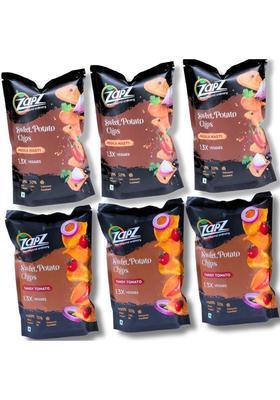 Zapz Vegetable Chips Combo Pack Of Magic Masala, Sweet Potato & Tangy Tomato (6 X 90 G)