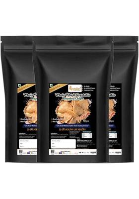 Regulus Whole Wheat Protein Chips | Roasted |90G X 3 Plant Based Snack (3 90 G)