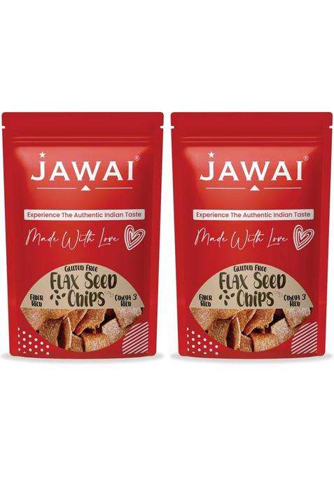 Jawai Flax Seed Chips | Super Snack - Omega 3 Rich Gluten Free (2 X 70 G)