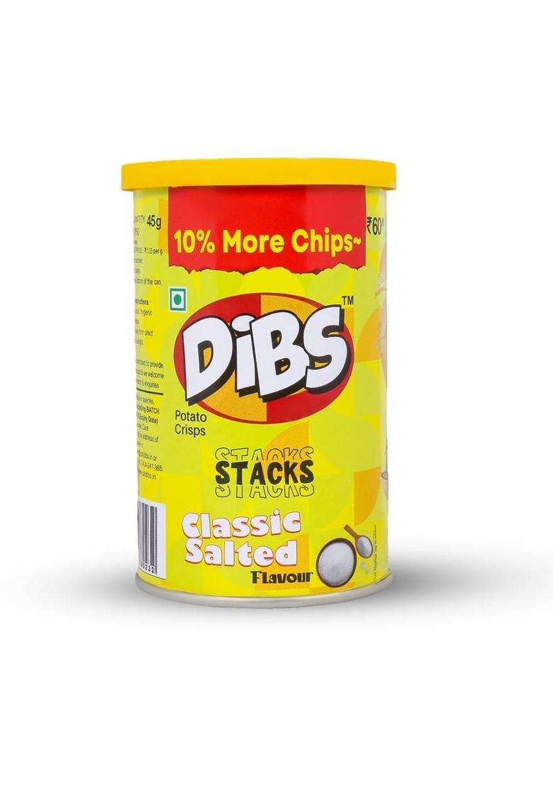 Dibs Potato Crisps On The Go Adventure Indie Masala And Salted Chips (Pack Of 6) (270 G) - Indya