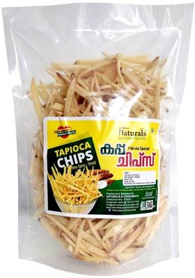 Naturals & Consumatic Kerala Tapioca Non Spicy Sticks (Kappa) Chips Ready To Eat (350 G)