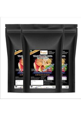 Regulus Whole Wheat Mix-Veg Chips |Roasted| 90Gx3 | Real Vegetables In |Diet Snack (3 X 90 G)