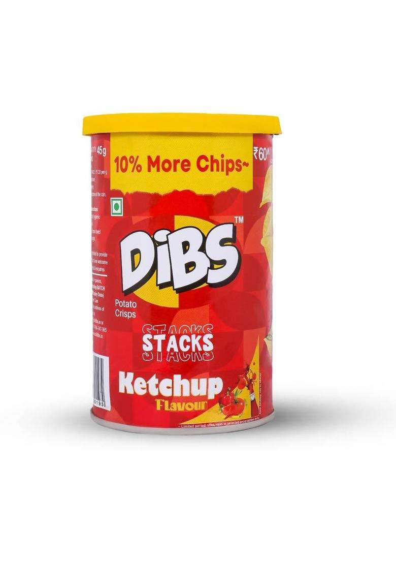 Dibs Potato Chips Combo Pack Tomato Ketchup And Salted Flv. (270 G) - Indya