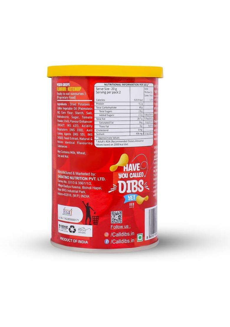 Dibs Potato Chips Combo Pack Tomato Ketchup And Salted Flv. (270 G) - Indya