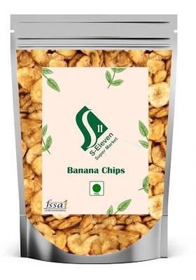 S Eleven Super Market Ready To Eat Black Pepper & Salted Fried Crispy Banana Wafer/Kela Wafer Chips (300 G)