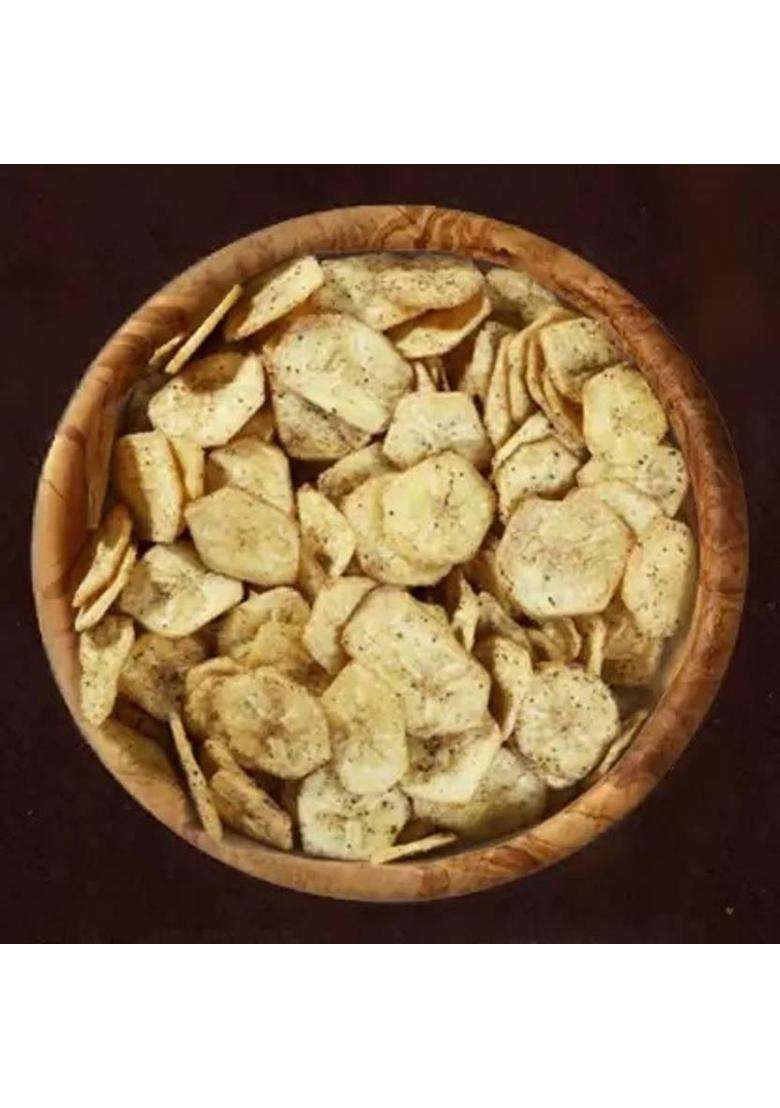 Bharvi Crispy Banana Chips | Black Pepper Masala Wafers Kela (400 G) Pack of 1 - Indya
