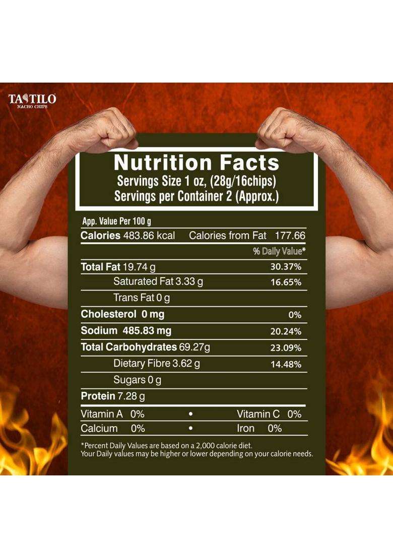 Tastilo Smoky Barbeque Nachos, Gluten-Free, Non-Gmo Corn, Zero Cholesterol, No Trans Fat Nachos (5 X 60 G) - Indya