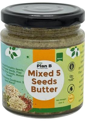 Plan B Mixed Seeds Butter- Pumpkin, Sunflower, Flax, Chia & Melon | Vegan, High Protein (200 G)