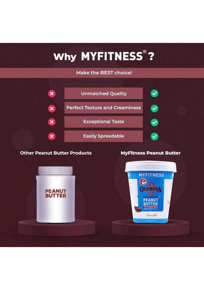 Myfitness High Protein Dark Chocolate Peanut Butter (Crispy) (510 G) - Indya