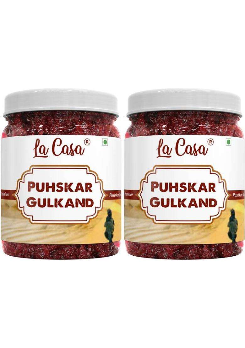 La Casa Pushkar Gulkand | Combo Pack Of 2 Homemade & Organic (800 G, 2) - Indya