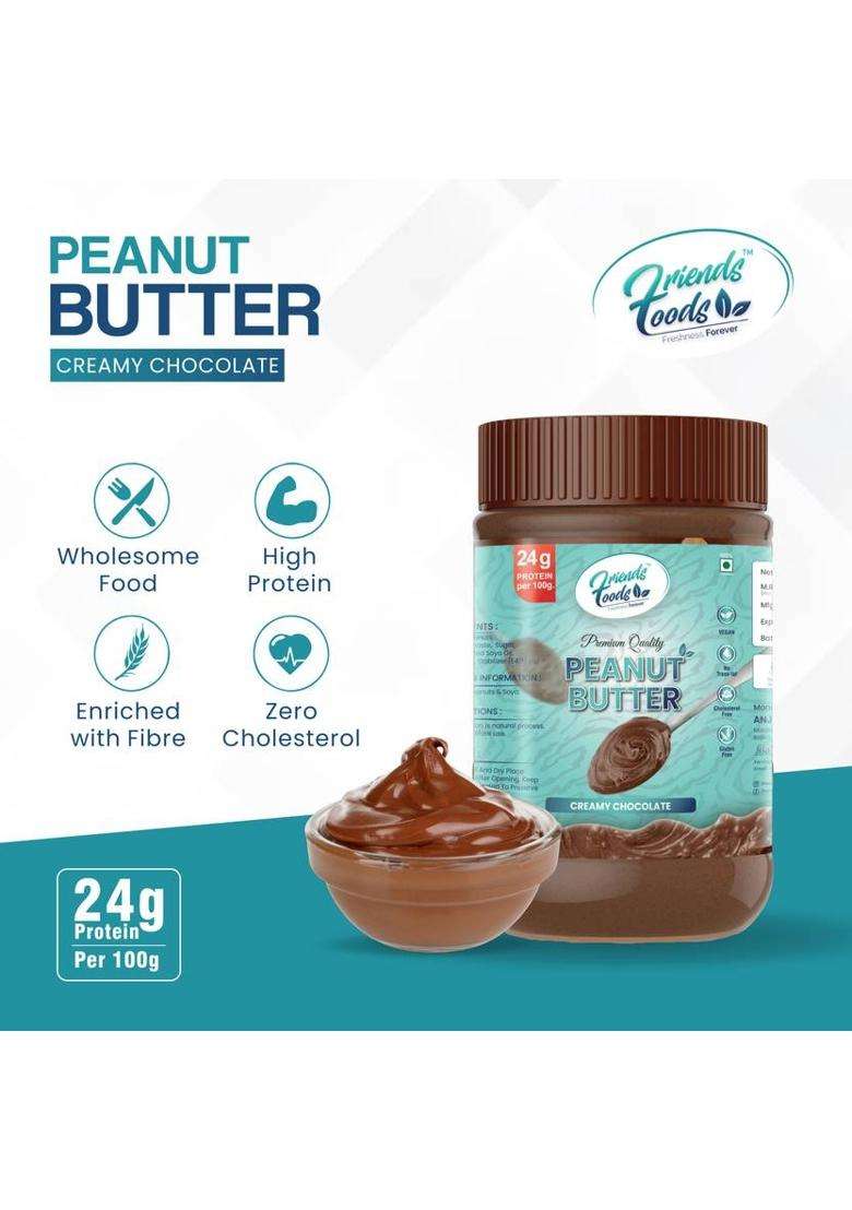 Friends Foods Peanut Butter (Chocolate Creamy) (350 G) - Indya
