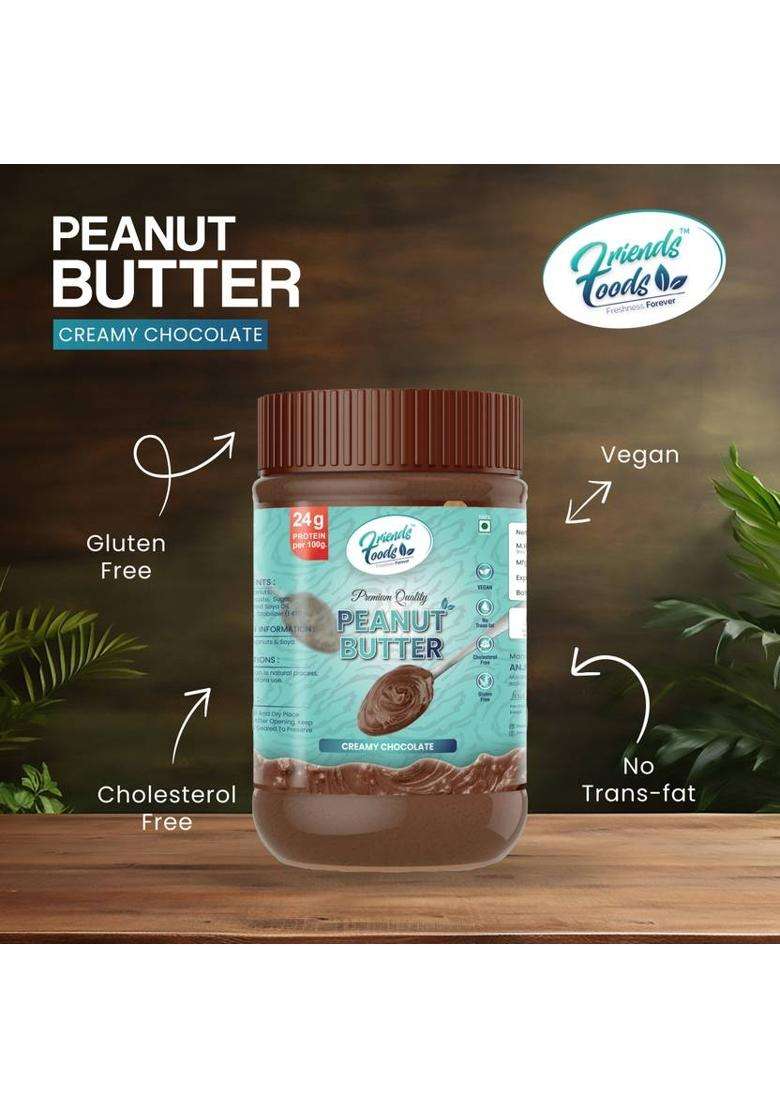 Friends Foods Peanut Butter (Chocolate Creamy) (350 G) - Indya