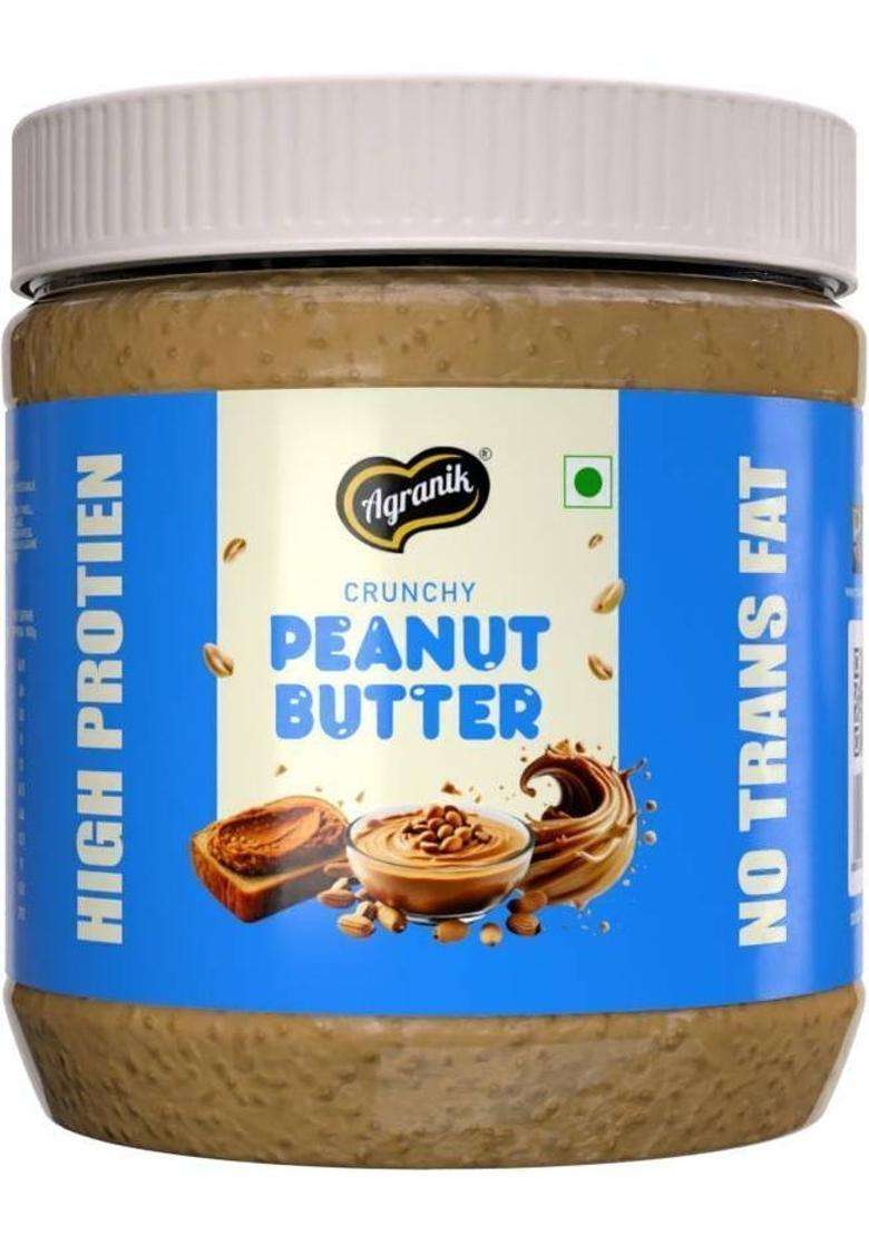 Agranik High Protein Crunchy Peanut Butter (No Palm Oil, No Artificial Flavours) (340 G) - Indya