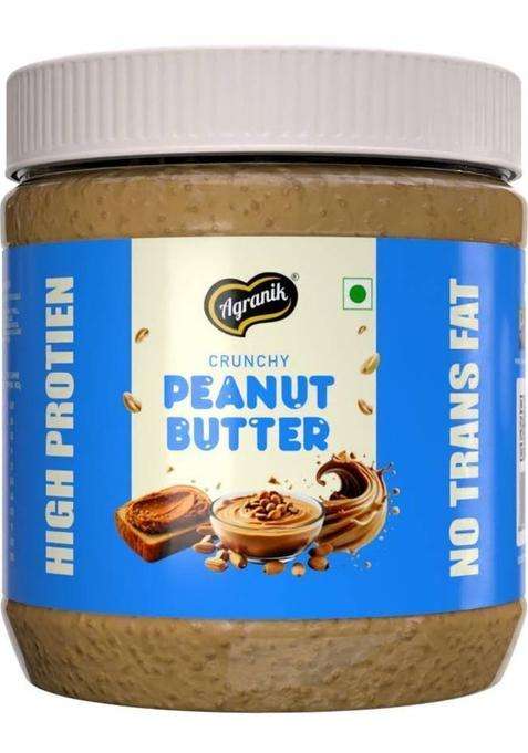 Agranik High Protein Crunchy Peanut Butter (No Palm Oil, No Artificial Flavours) (340 G)