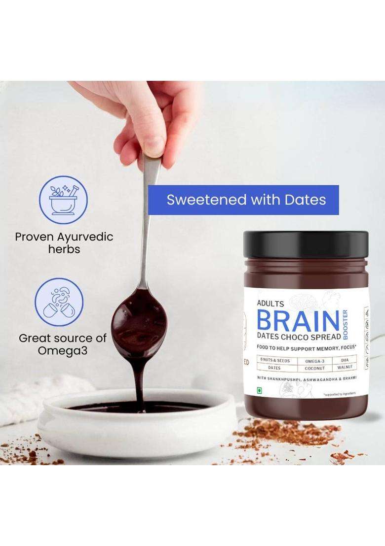 Iyurved Adults Brain Booster Dates Choco Spread (500 G) - Indya