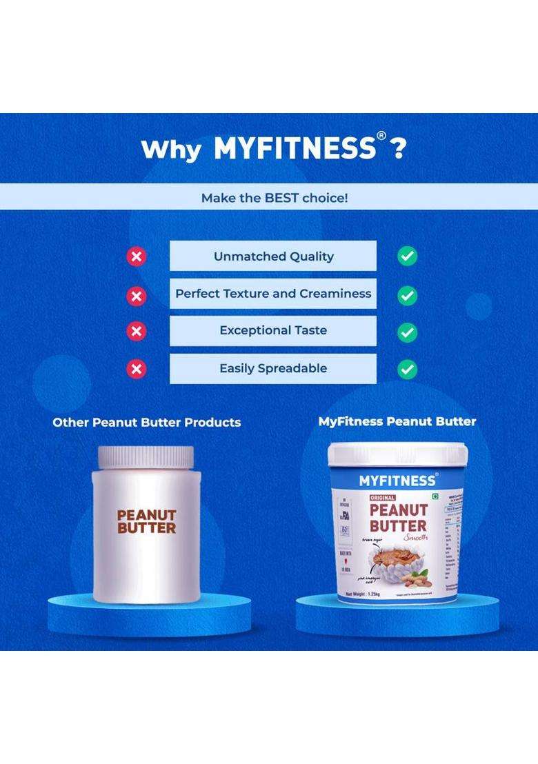 Myfitness Original Peanut Butter (Smooth) (510 G) - Indya