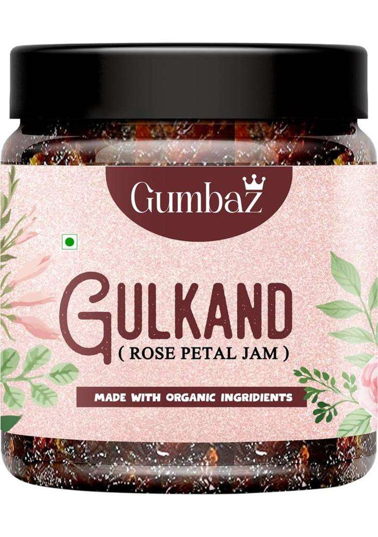 Gumbaz Himalayan Gulkand Jar Pack ( Rose Petal Jam ) | Made With Mishri & Crystal Sugar (400 G, Of 2) - Indya