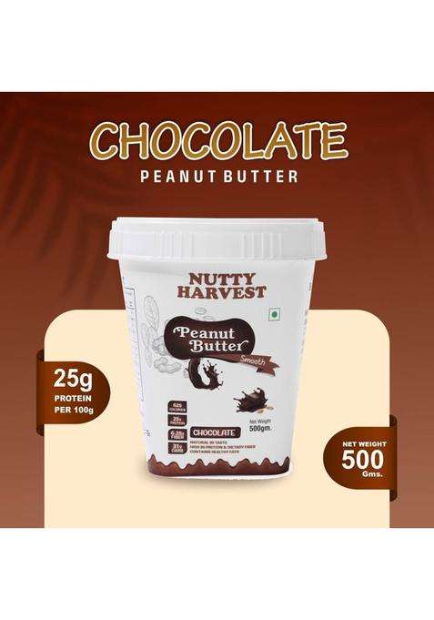 Nutty Harvest Chocolate Smooth Peanut Butter (500 G)