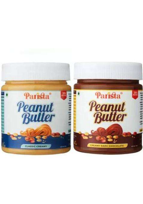 Parista Classic Peanut Butter Creamy|Chocolate Creamy (200 G, Pack Of 2)