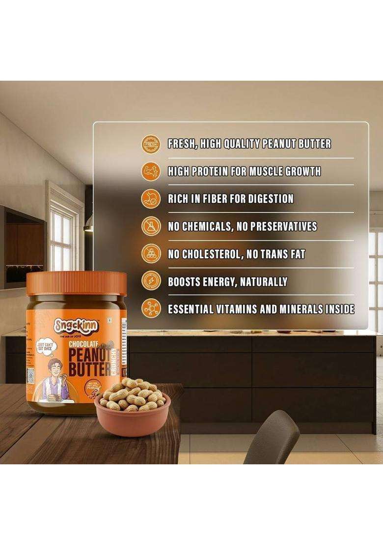 Snackinn Peanut Butter Chocolate Crunchy (500 G) - Indya
