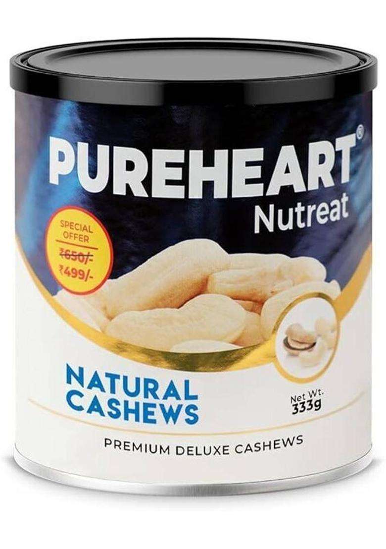 Pureheart Nutreat Natural Cashews | Premium Cashewnuts/Kaju/Dry Fruit (333 G) - Indya