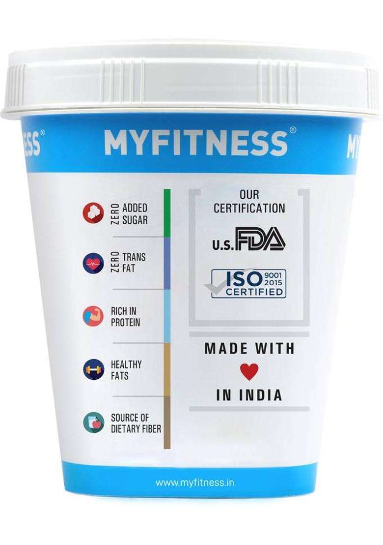 Myfitness All Natural Unsweetened Peanut Butter Smooth (510 G) - Indya