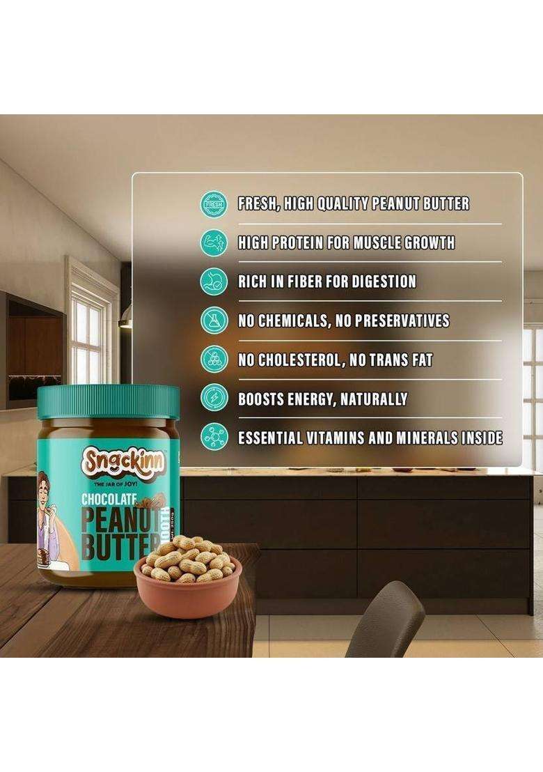 Snackinn Chocolate Peanut Butter Smooth High Protein Fitness Snack (250 G) - Indya