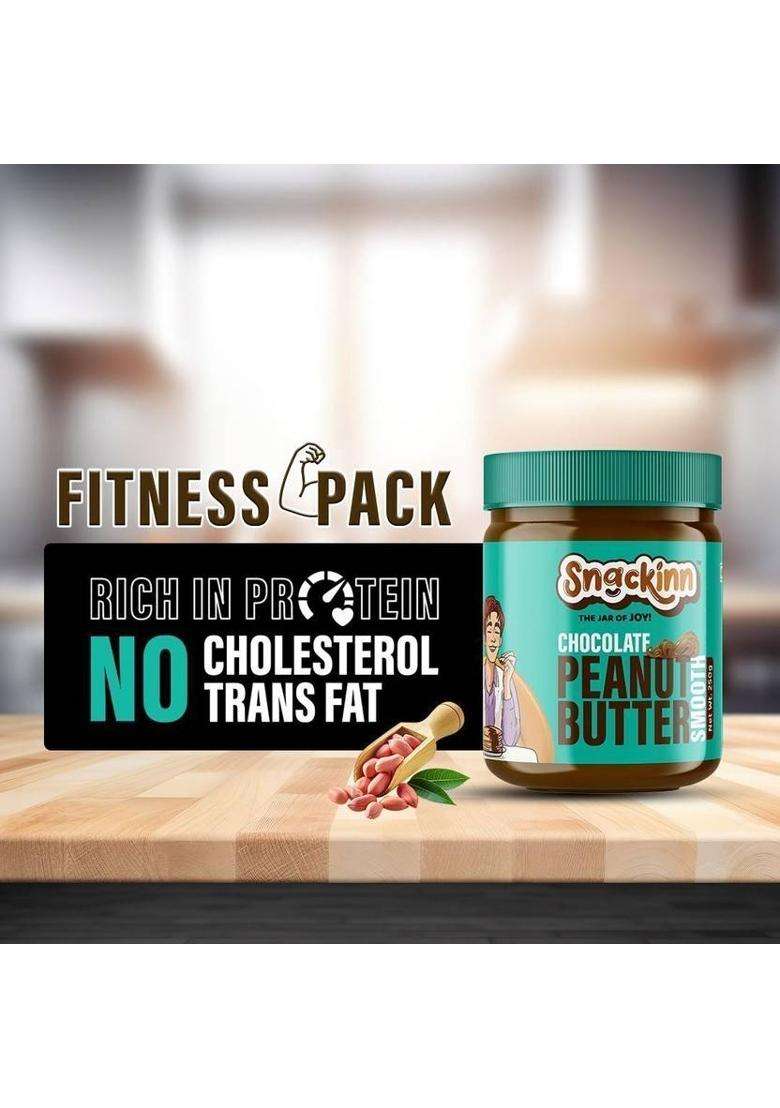 Snackinn Chocolate Peanut Butter Smooth High Protein Fitness Snack (250 G) - Indya