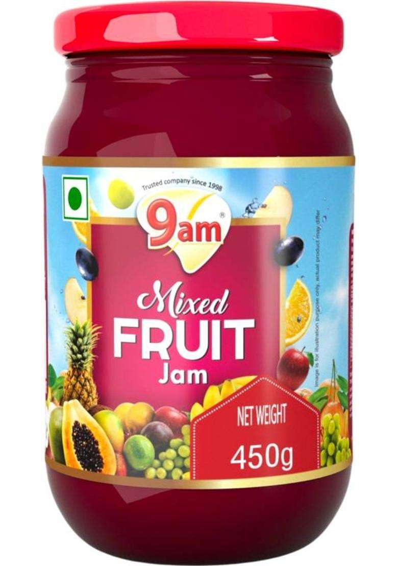9Am Mixed Fruit Jam (450 G, Pack Of 2) - Indya