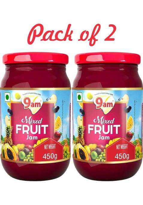 9Am Mixed Fruit Jam (450 G, Pack Of 2)