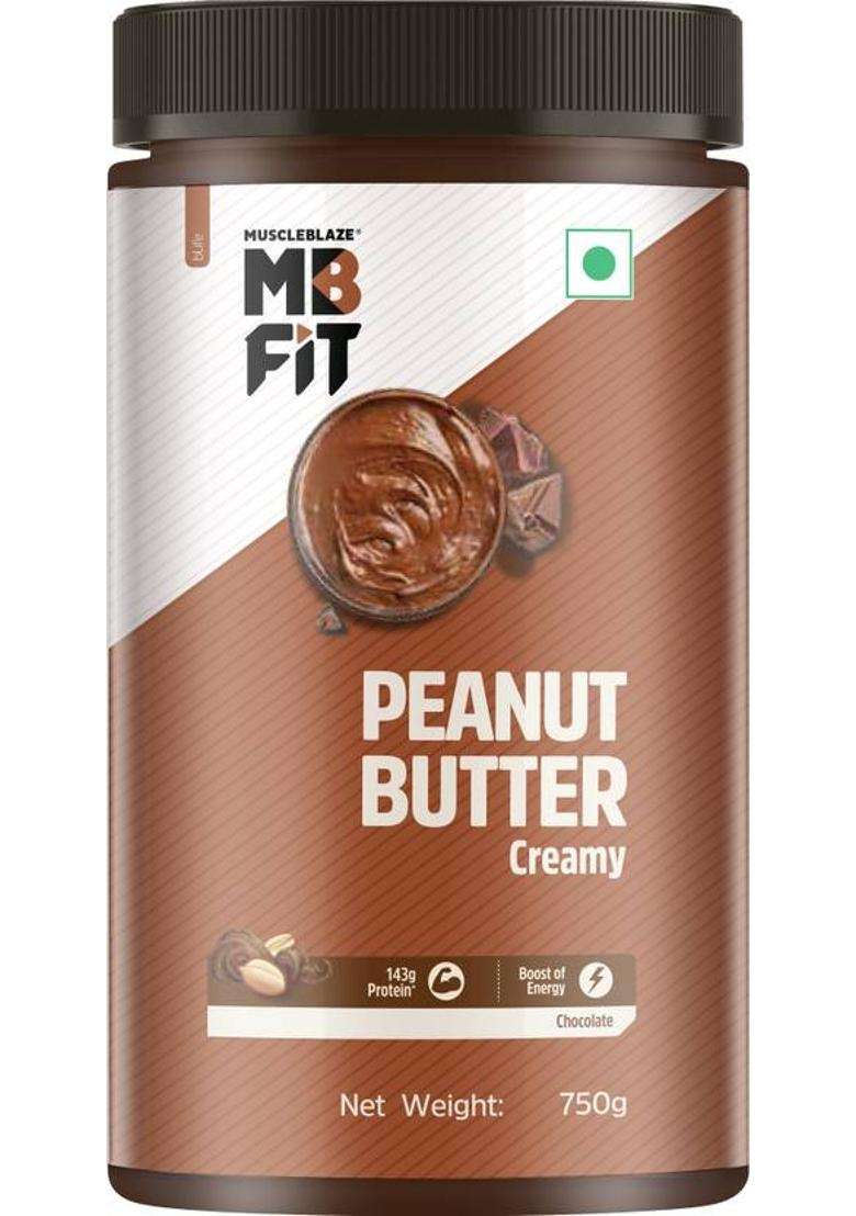 Muscleblaze Chocolate Peanut Butter, Creamy, High Protein, No Trans Fat, Energy Booster (750 G) - Indya