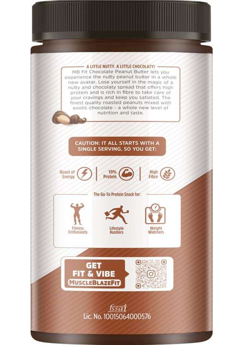 Muscleblaze Chocolate Peanut Butter, Creamy, High Protein, No Trans Fat, Energy Booster (750 G) - Indya